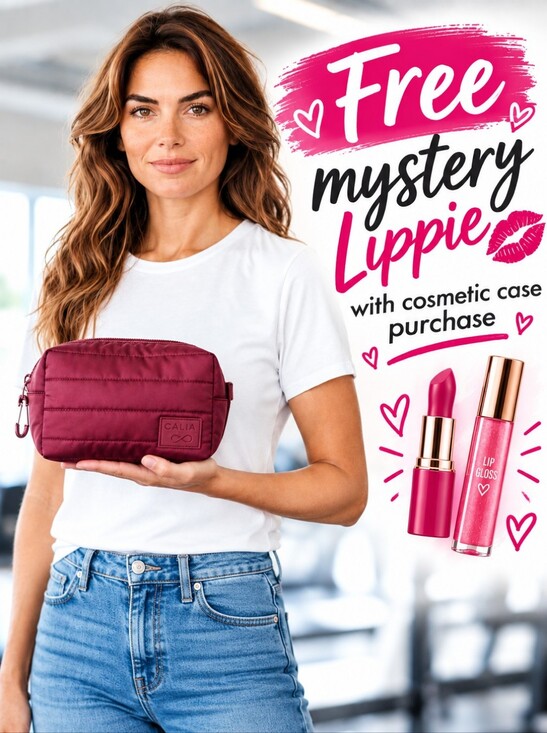 CALIA by Carrie Underwood Handbags - CALIA by Carrie Underwood Quilted Cosmetic Pouch in Burgundy